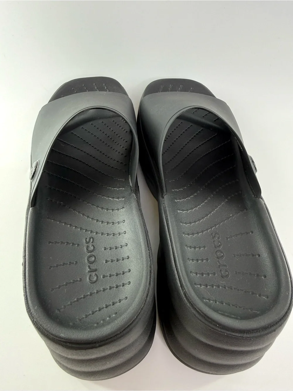 CROCS Skyline Platform Chunky Slide Sandals Black Women’s 6